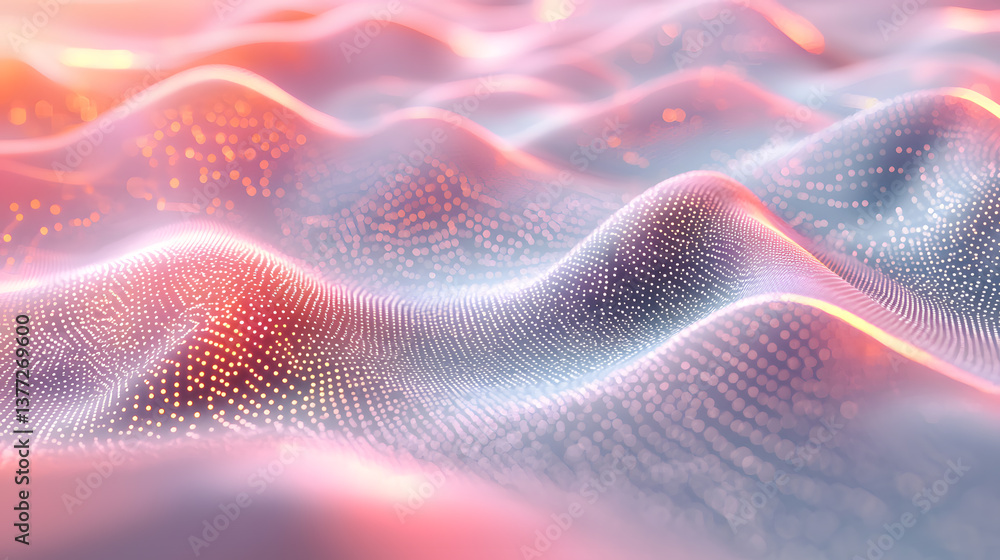 Poster dynamic neural networks background wallpaper abstract waves in digital environment fluid motion conc
