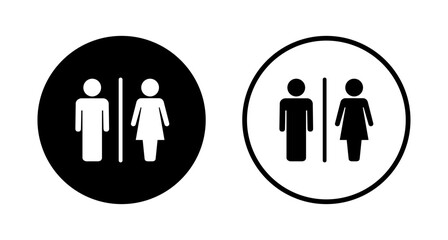Toilet icon logo design. Girls and boys restrooms sign and symbol. bathroom sign. wc, lavatory