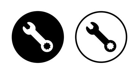Wrench icon logo design. repair icon. tools sign and symbol