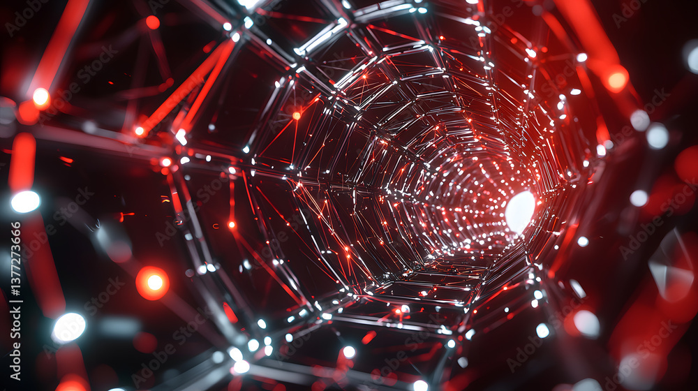 Poster dynamic neural network visualization futuristic background digital wallpaper high-tech environment a