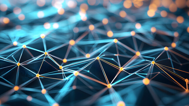Ai and machine learning neural networks dynamics digital background wallpaper concept abstract environment futuristic viewpoint - Powered by Adobe