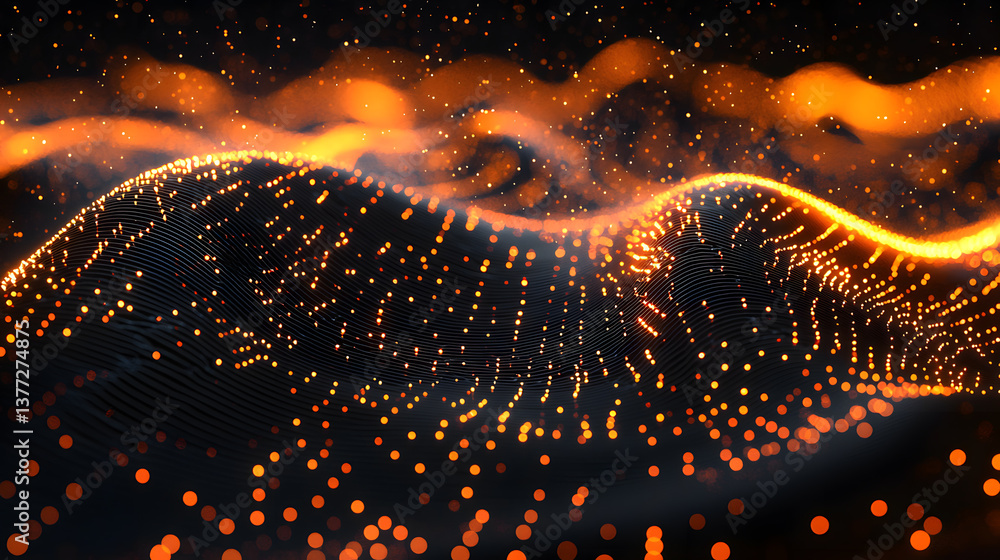 Poster dynamic neural networks wall ai and machine learning background abstract wallpaper dark environment 