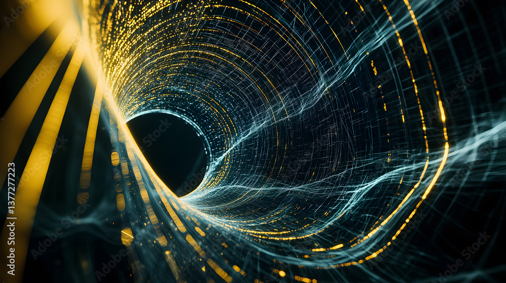 Aufkleber augmented reality visualization digital space abstract wallpaper background futuristic environment d