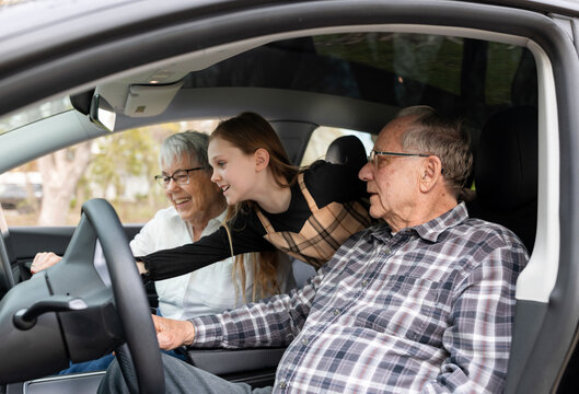 Family time in electric car