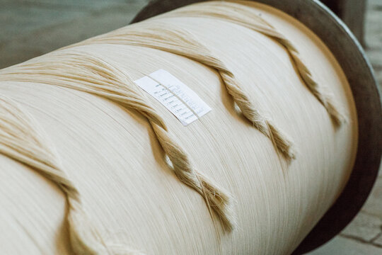 large production bobbin with cotton threads