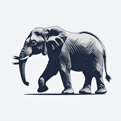 elephant silhouette, African wildlife, big animal, safari, nature conservation, wild elephant, tribal design, animal icon, bold silhouette

