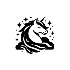 Unicorn icon with transparent background