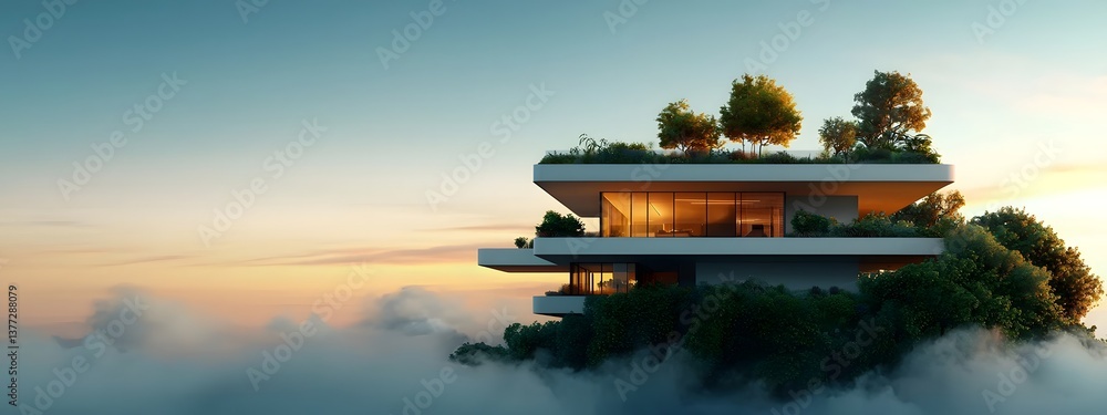 Poster a stunning cutting edge apartment tower designed with innovative architectural engineering blending 