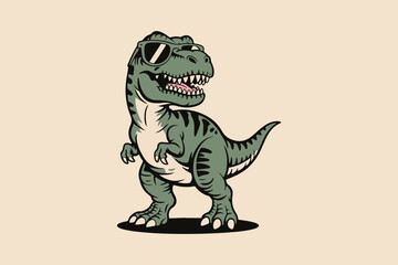 cool dinosaur Black and White Vector © somaiya