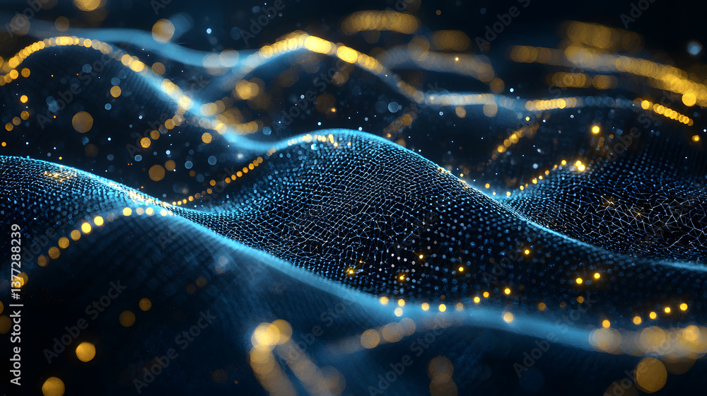 Poster dynamic blockchain cybersecurity background wallpaper visualizing encryption waves in a digital envi