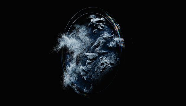 Mesmerizing Abstract Visualization of Dust in a Perfect cercle 