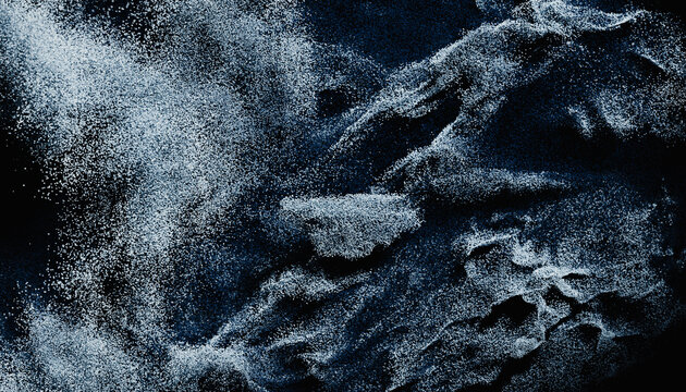 Abstract Particle Swirl on Dark Background 