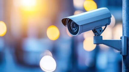 Security camera monitoring in an office space with a focus on the background