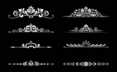 Vintage set. Floral elements for design monograms, invitations, frames, menus and labels. Graphic design of the website, cafes, boutiques, hotels, wedding invitations.