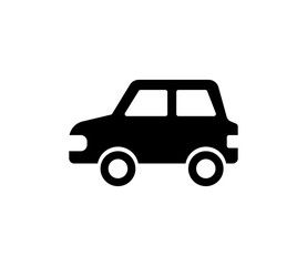 Fototapeta premium シンプルな車のシルエットアイコン ベクター 
