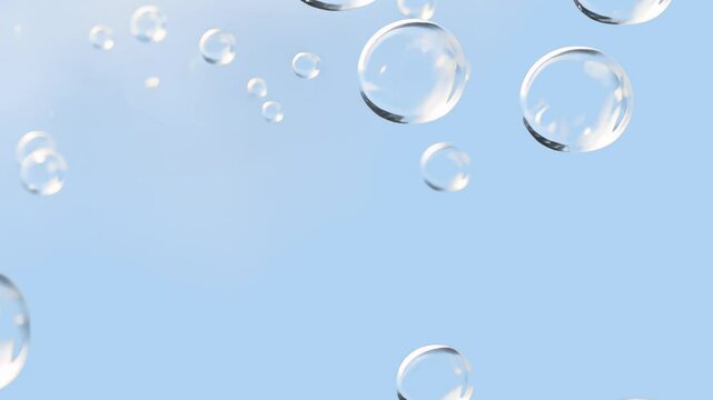 Transparent bubbles animated overlay, transparent 4K video, alpha channel, ProRes 4444