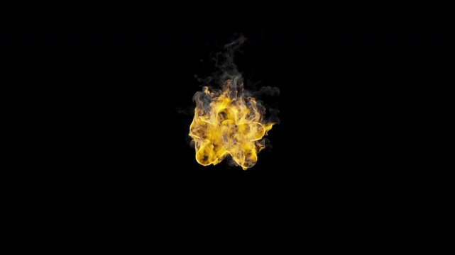 Seamless loop 3D animation of a multiplication sign (&times;) engulfed in fiery orange flames on a transparent alpha background. Perfect for math visuals, explosive promos, or hot discount animations. 4K.