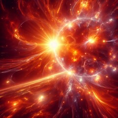 Obraz premium Rays Intense bursts of energy and