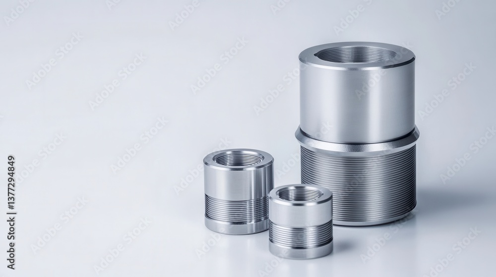 Poster metallic components in a professional setting showcasing precision engineering and manufacturing cap