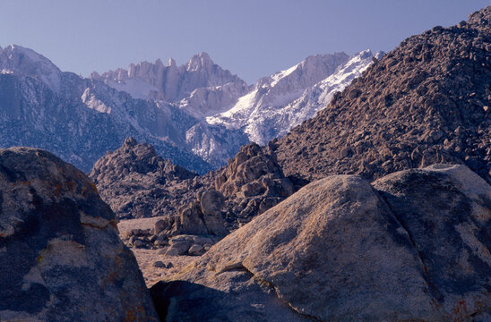 Winter light Mount Whitney Alabama Hills Eastern Sierra Nevada Mtns
