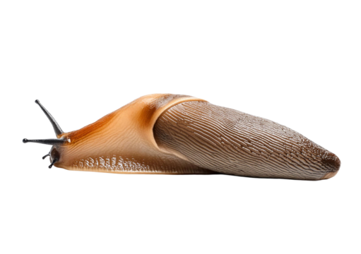 slug isolated on white