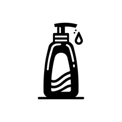 Shampoo soap facial cleanser icon with transparent background