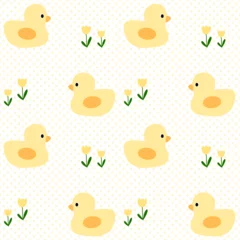 Crédence en verre imprimé seamless pattern with duck