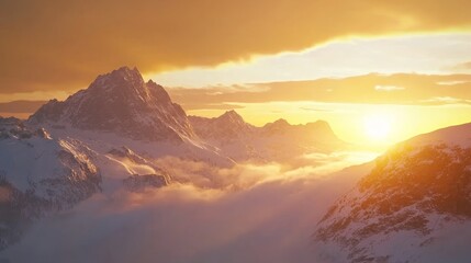 sunrise in the mountains