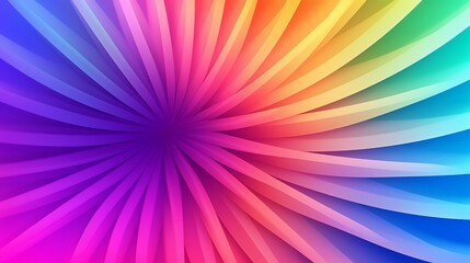 Abstract Rainbow Swirl Colorful Lines Design