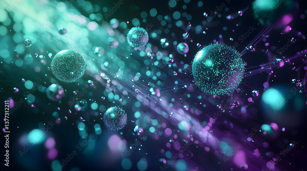 Poster quantum computing revolution multidimensional data visualizations abstract background wallpaper ethe