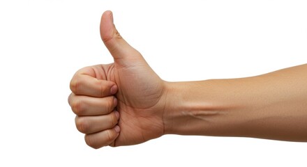 Positive Approval and Success Concept with Thumbs Up Hand Gesture, Representing Agreement, Achievement, and Confidence