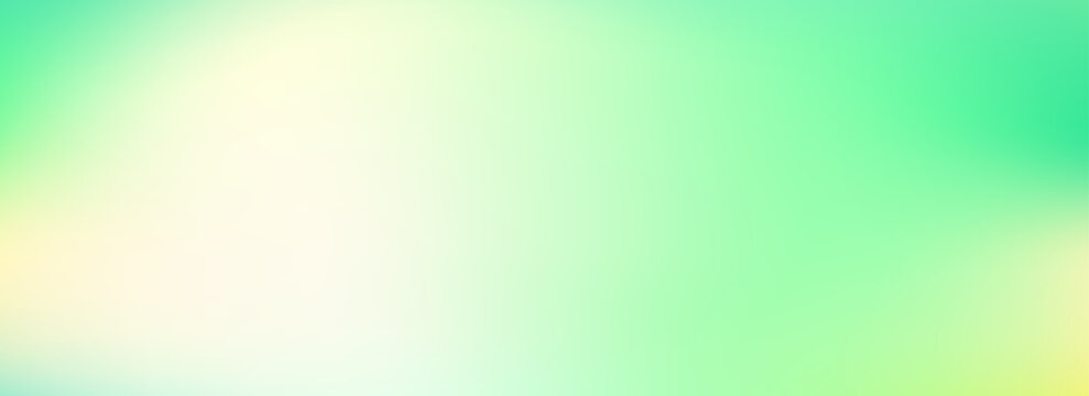 Light green smooth gradient. Springtime color blurred background. Summer mood blurred gradient backdrop. Fresh abstract spring theme wallpaper for poster, banner, presentation, template, flyer. Vector