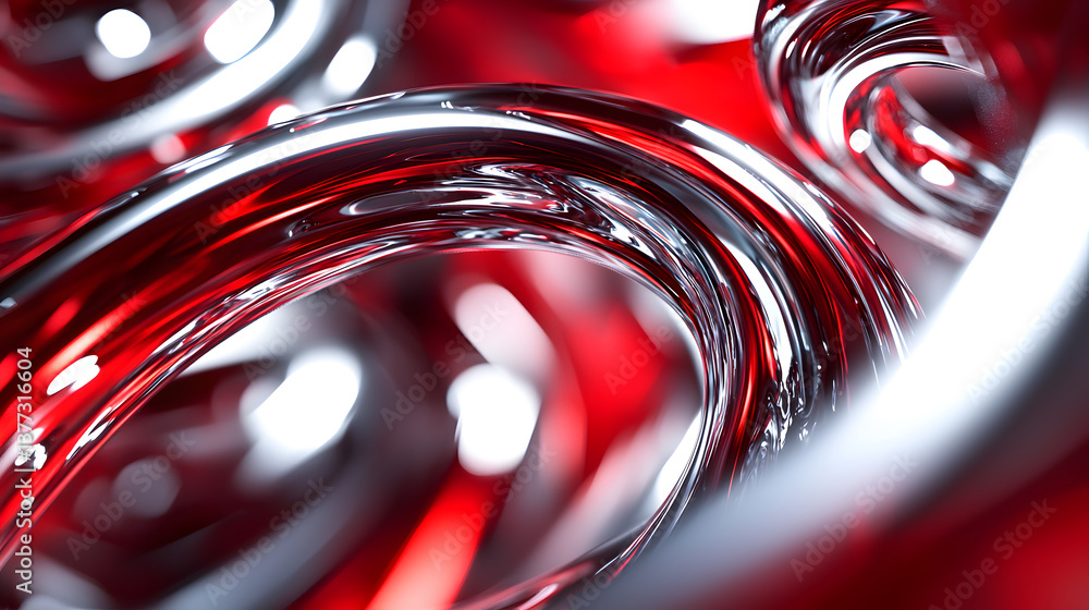Poster dynamic quantum computing illustrations abstract background digital wallpaper vivid red close-up vie
