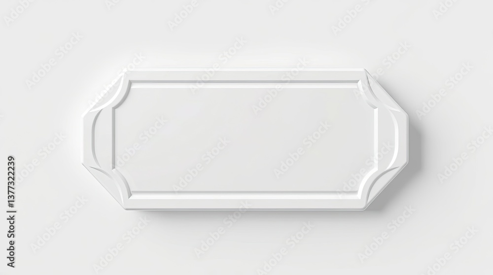 Poster a white octagonal frame on a white background is visible