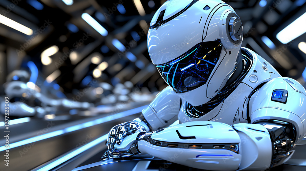 Poster a humanoid robot with advanced adaptability