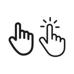  Clicking Hand Symbols - Actions of Selection and Interaction