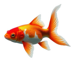 Fototapeta premium gold fish isolated on white