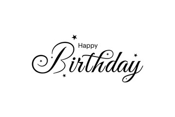 Happy birthday typography, birthday card, wish in vector eps 10.