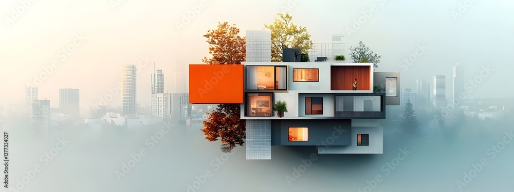 Poster detailed blueprint style rendering showcasing the sophisticated design and modular layout of a techn