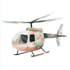 helicopter watercolor