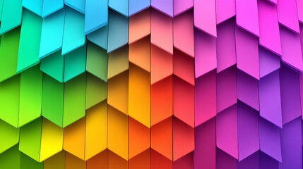 Obraz premium Colorful geometric pattern with vibrant hues and depth