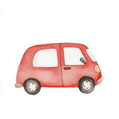 red car watercolor