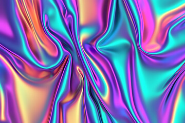 Holographic Background.Vibrant abstract geometric textures digital art colorful background contemporary style close-up view modern aesthetic	