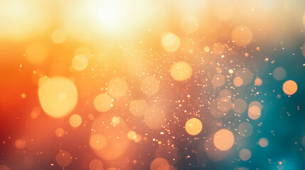 Light flare filter. Blur glow overlay. Sunlight reflection. Bokeh radiance. Defocused blue white orange color gradient texture abstract background