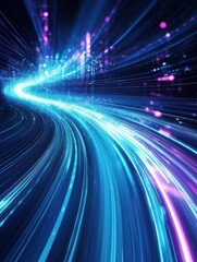 Abstract Light Trails in Motion