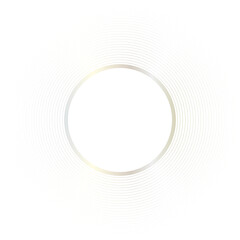 White Gold Geometry Circular Pattern