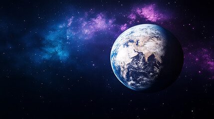 Obraz premium stunning view of Earth in space with vibrant colors