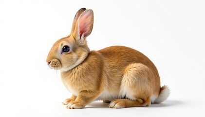 Obraz premium A single, slightly shiny bun on white backdrop , wheat, bread, carbohydrate