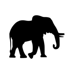 Elephant Silhouette Vector Graphic