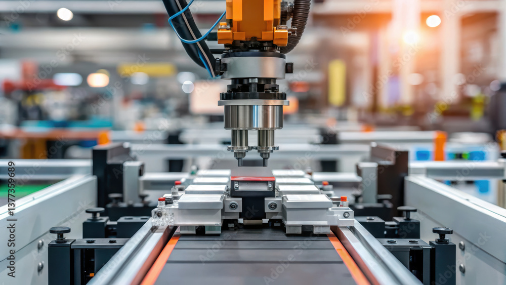 Aufkleber automated machinery in industrial setting showcases advanced automation technology enhancing efficie
